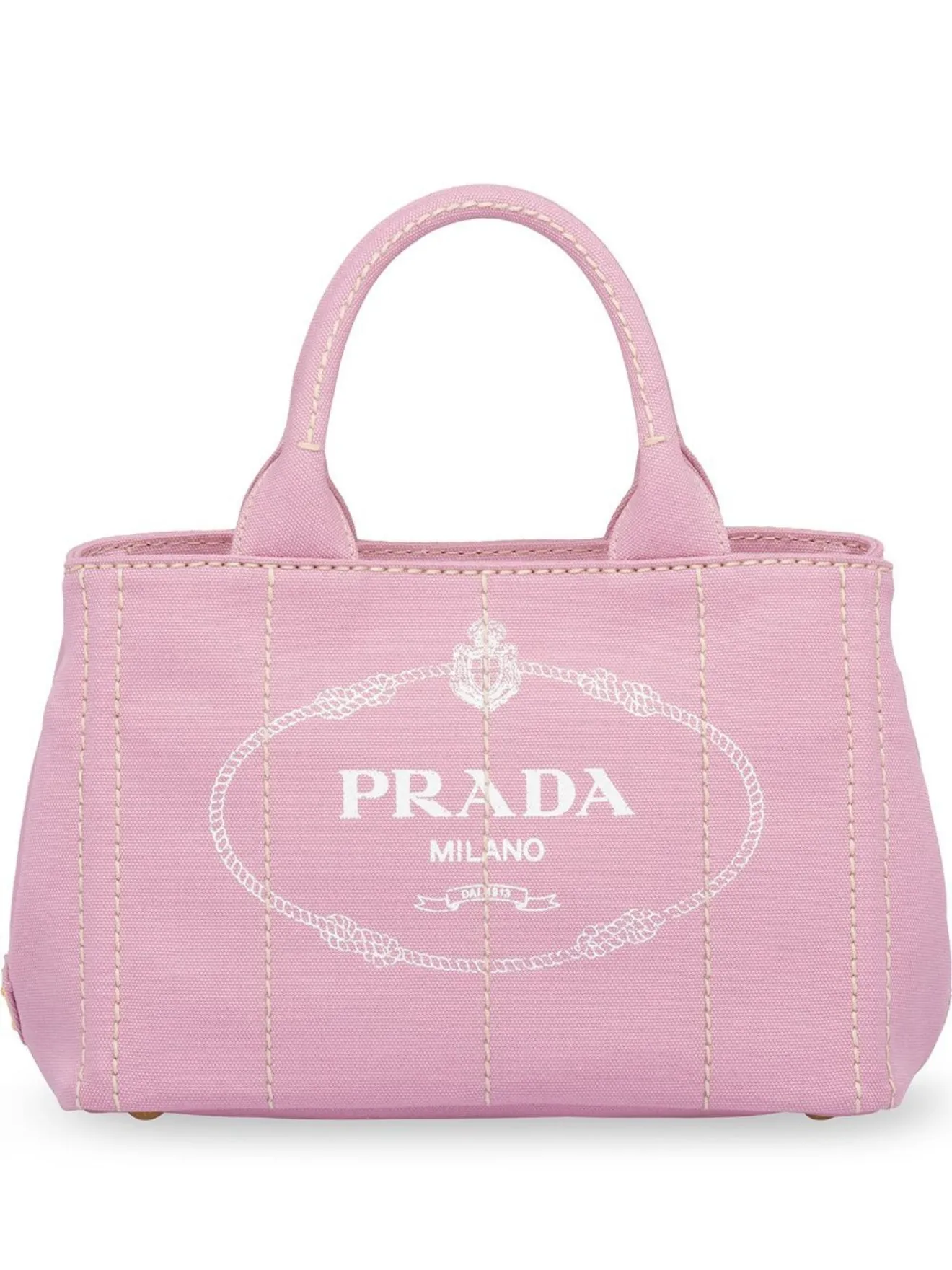 prada pink canvas tote
