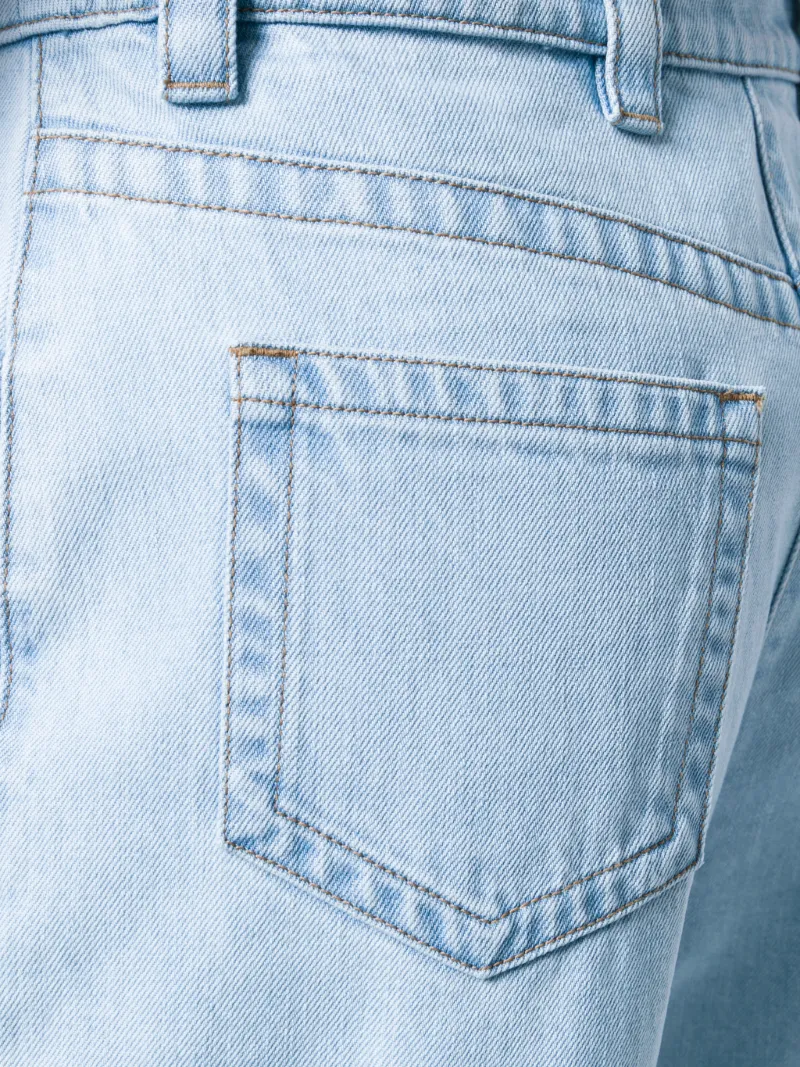 prada feather jeans