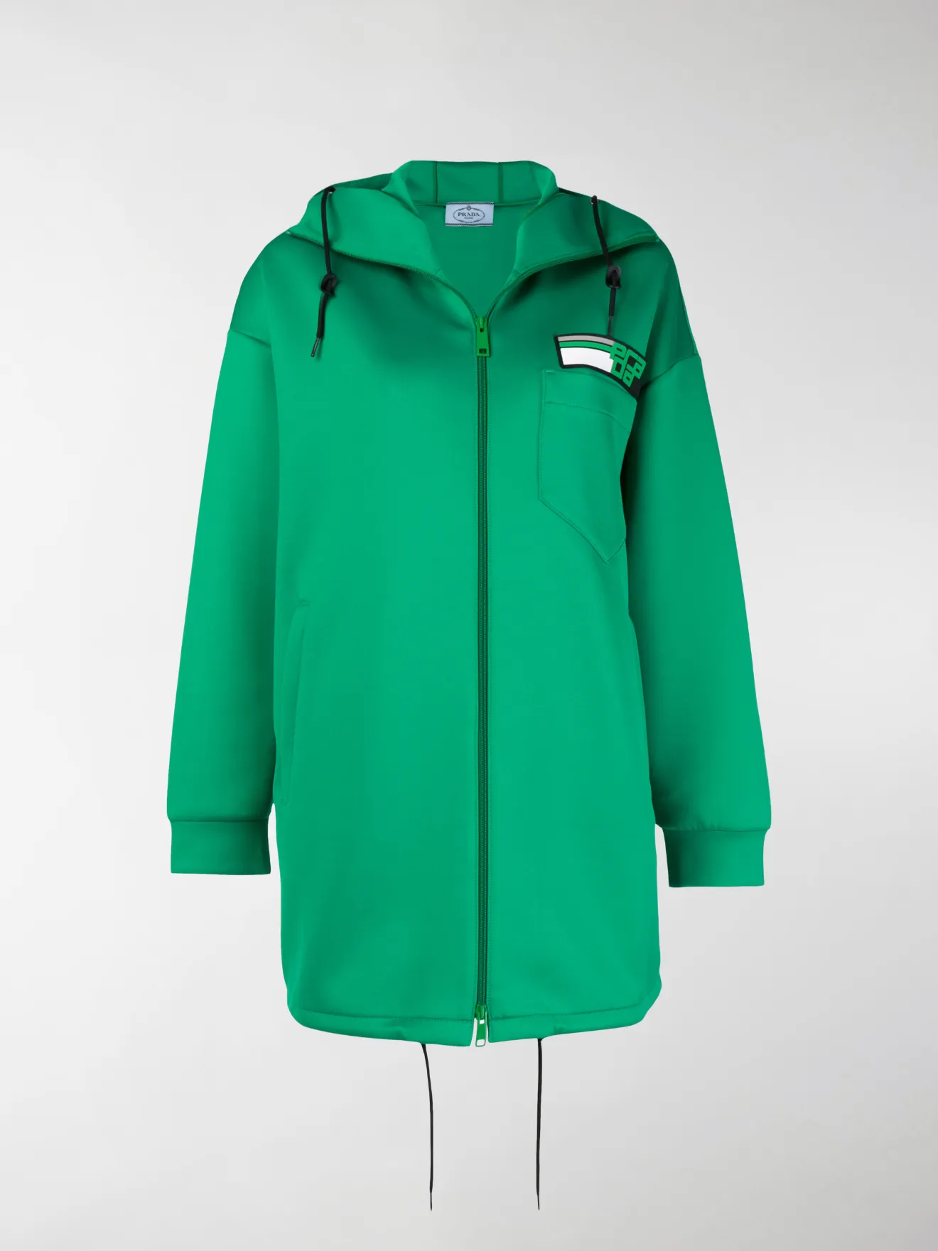 Prada Felpa con cappuccio verde | MODES