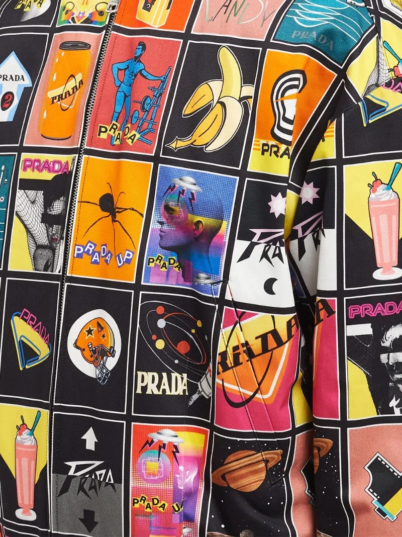 Prada Felpa con stampa nero | MODES