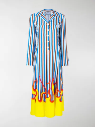 prada flame print shirt