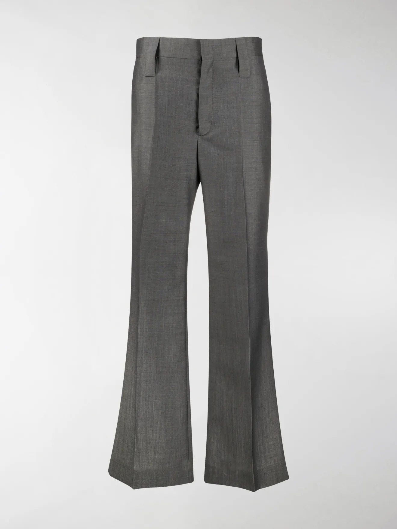 white tailored flared trousers