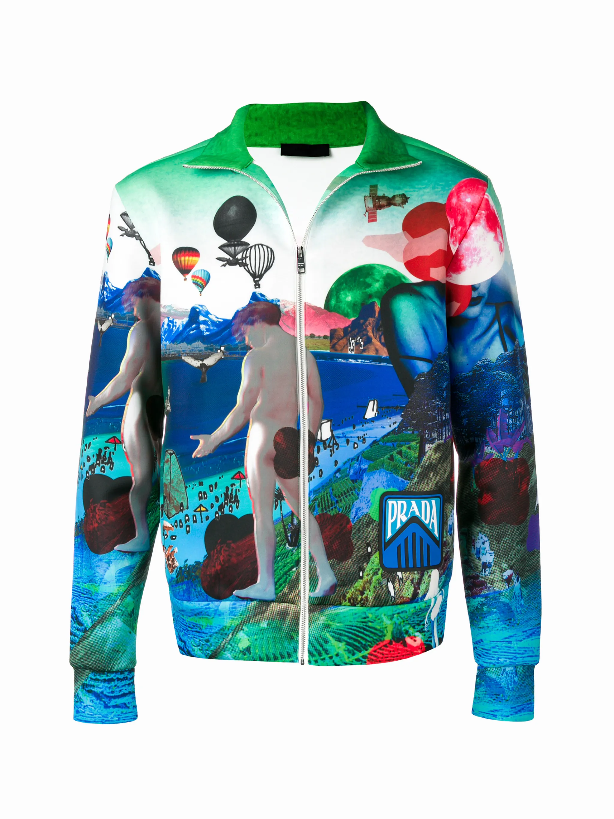Prada Comic Book Print Jacket In Beige | ModeSens