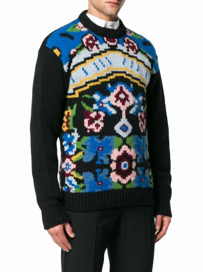 prada intarsia sweater
