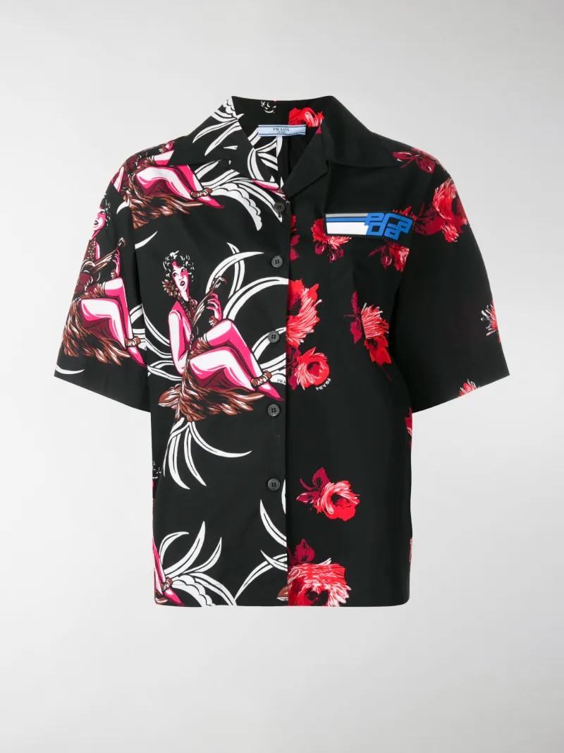 prada split shirt