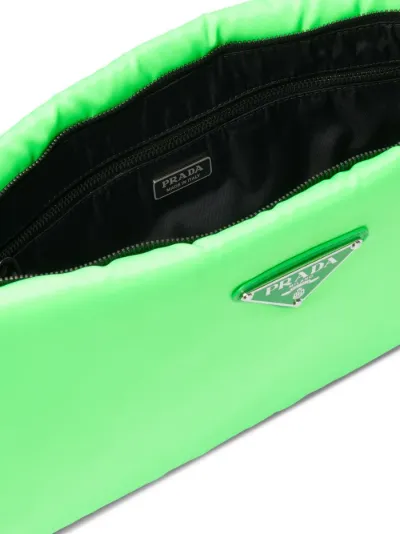 prada medium padded nylon clutch