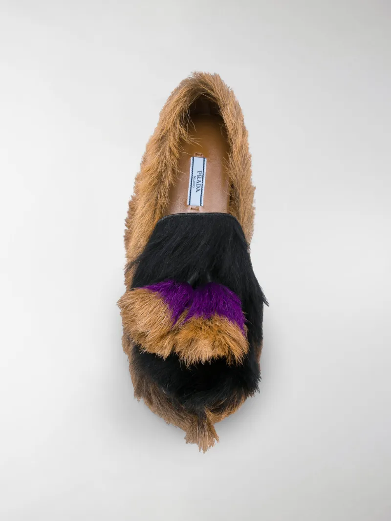 prada fur slippers