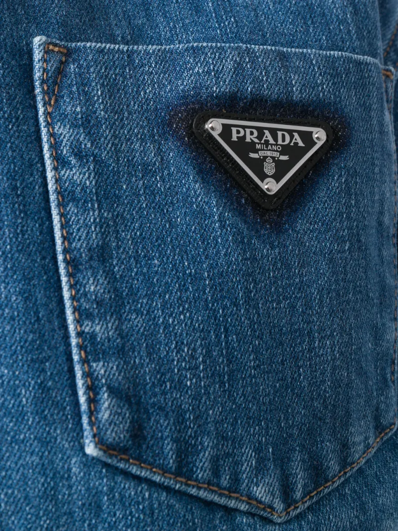 Prada Giacca denim con zip blu | MODES