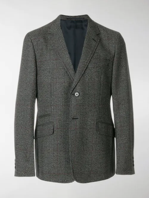 Prada - Giacca monopetto a quadri