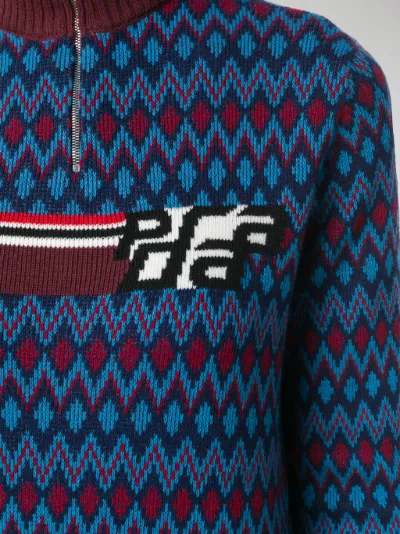 prada half zip sweater