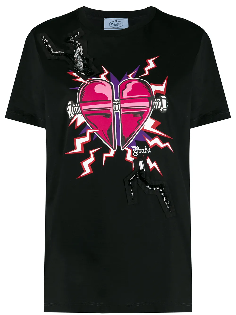 Prada Heart-print T-shirt | Eraldo.com FR