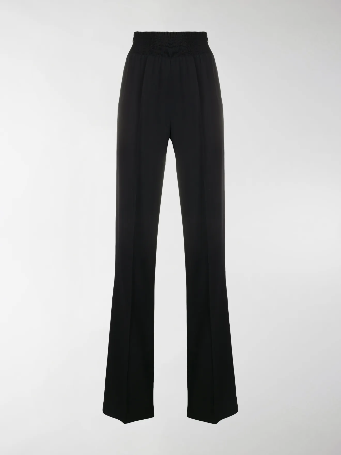 black high waisted straight leg pants