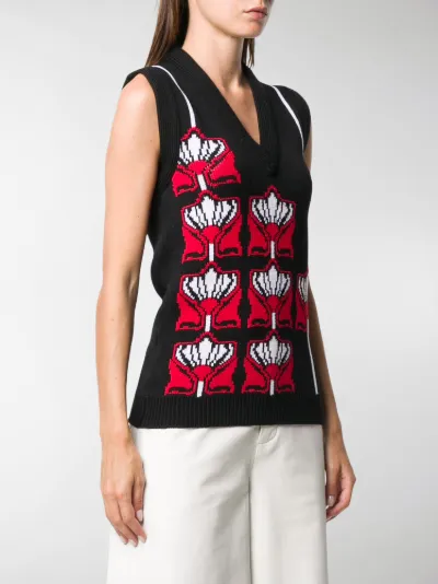 women's v neck knitted vest