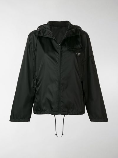 Prada K-way hooded jacket black | MODES