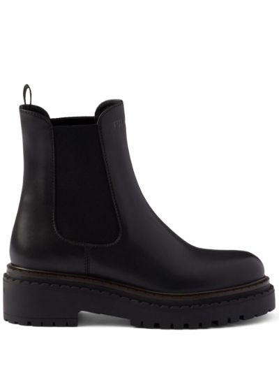 Prada leather chelsea boots online