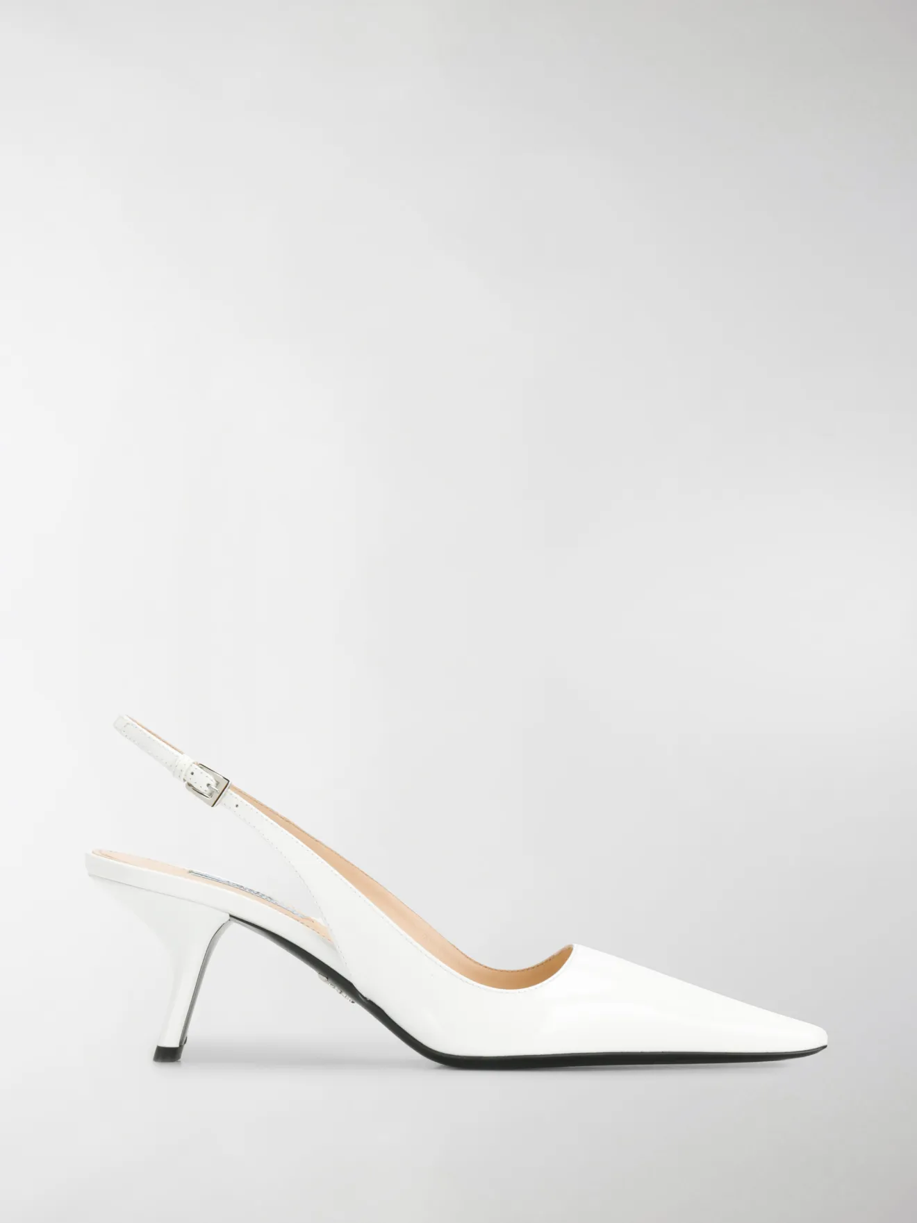 prada white slingback