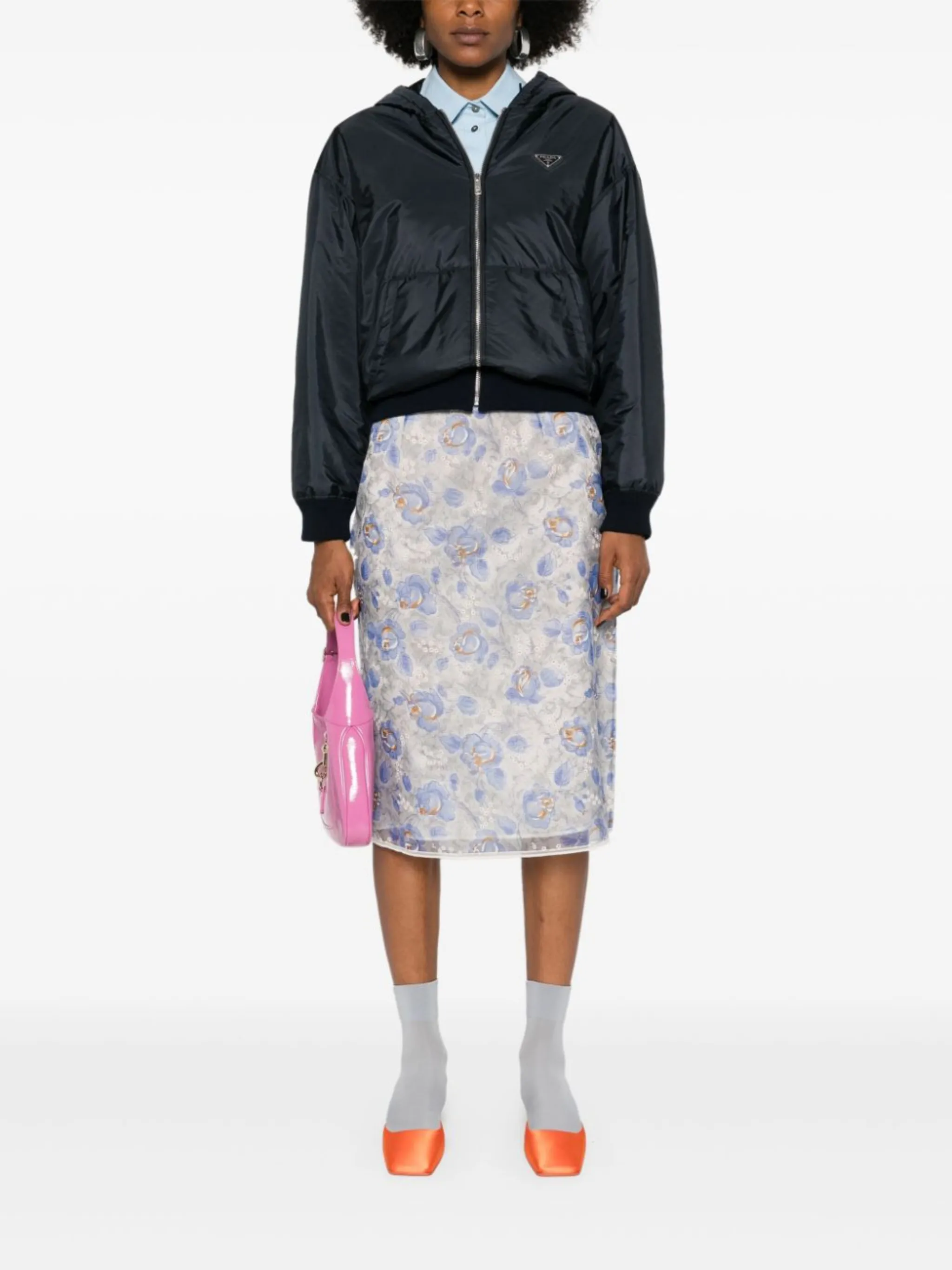 Prada Lightweight hooded Re-Nylon blouson jacket | Eraldo.com US Prada Lightweight hooded Re-Nylon blouson jacket | Eraldo.com US