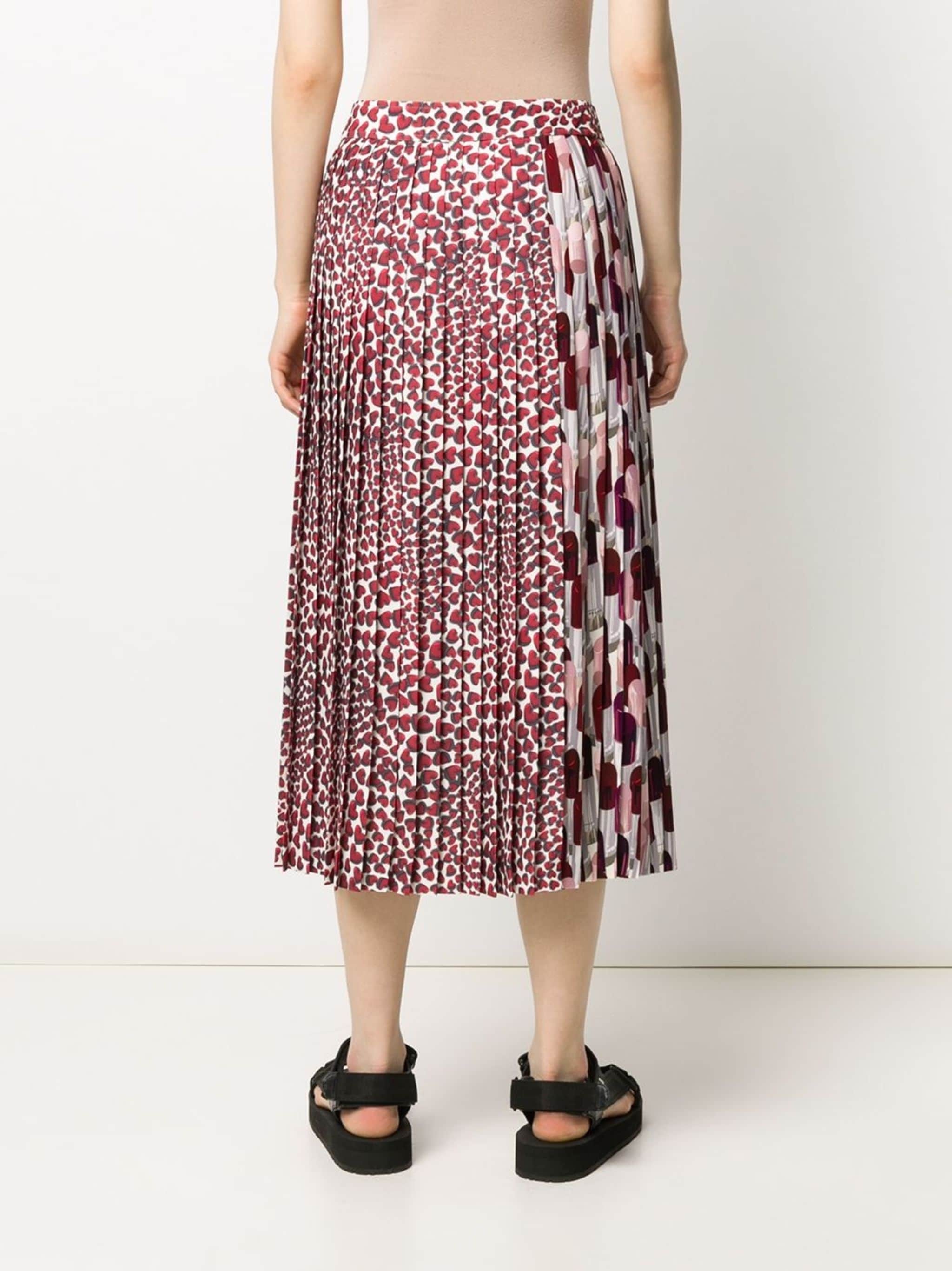 lipstick print pleated skirt | Prada | Eraldo.com KR