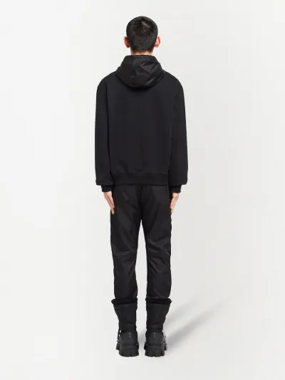 Prada logo-embroidered zip-up hoodie | Eraldo.com US Prada logo-embroidered zip-up hoodie | Eraldo.com US