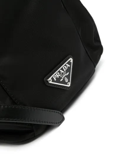 prada logo plaque backpack