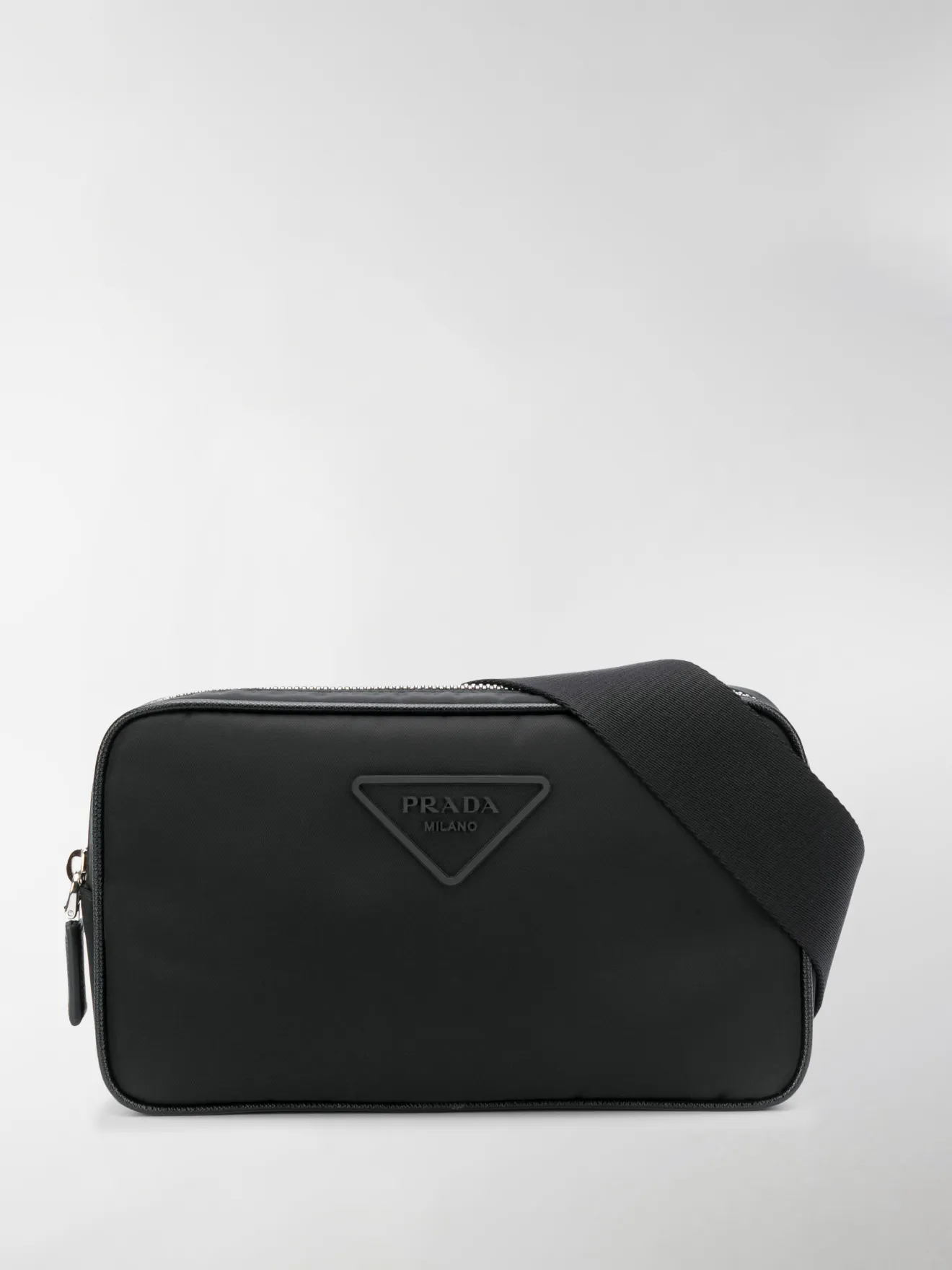 prada logo plaque belt bag