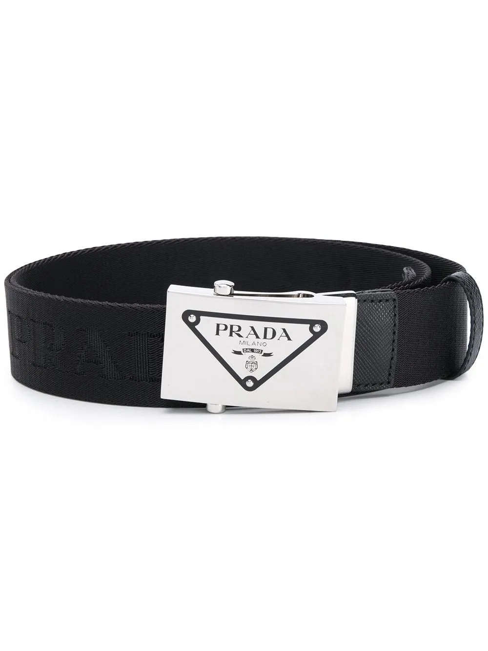 prada logo belt