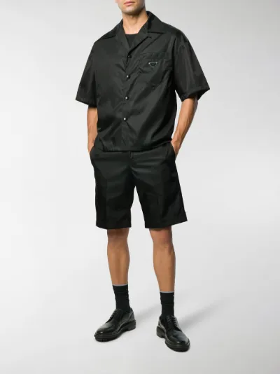 prada nylon bowling shirt
