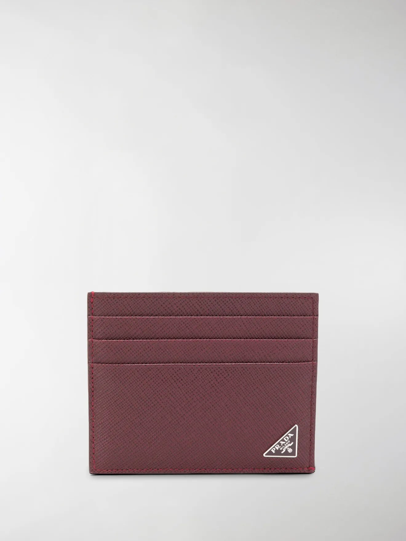 prada logo plaque card holder