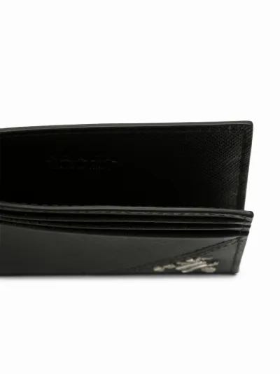 prada logo plaque card holder
