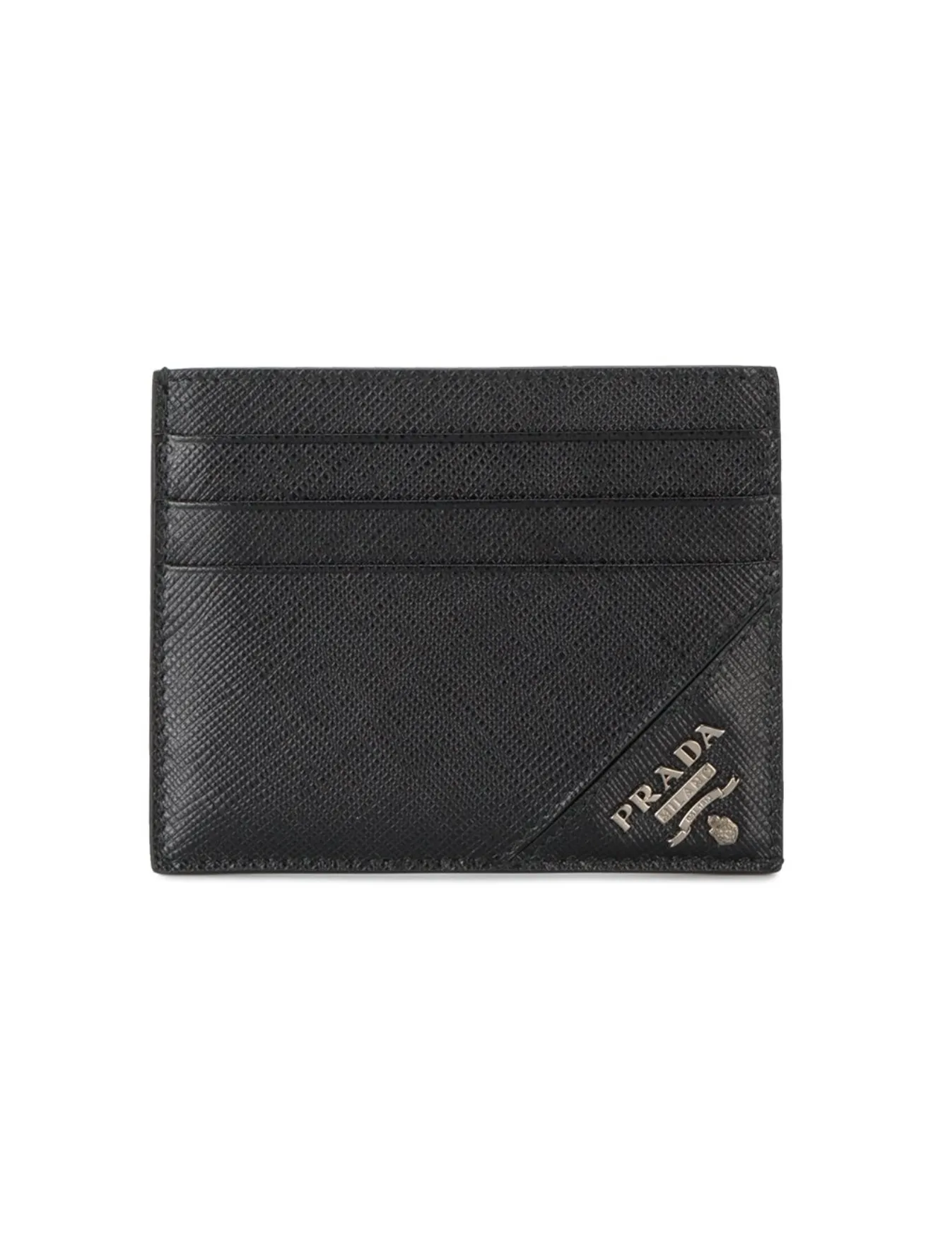 prada logo plaque card holder