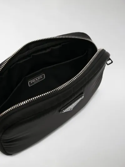 prada logo plaque clutch bag