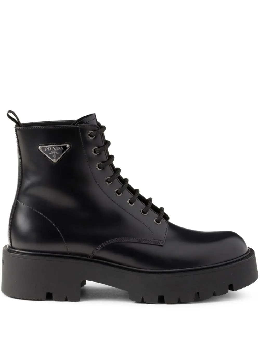 Prada patent leather combat boots online