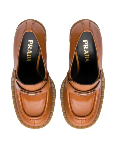 logo platform loafer prada