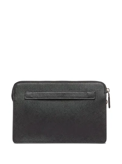 Prada logo clutch sale