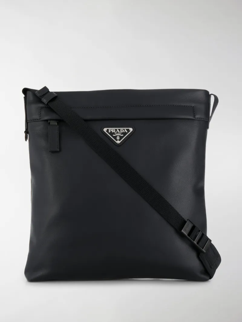 prada logo messenger bag
