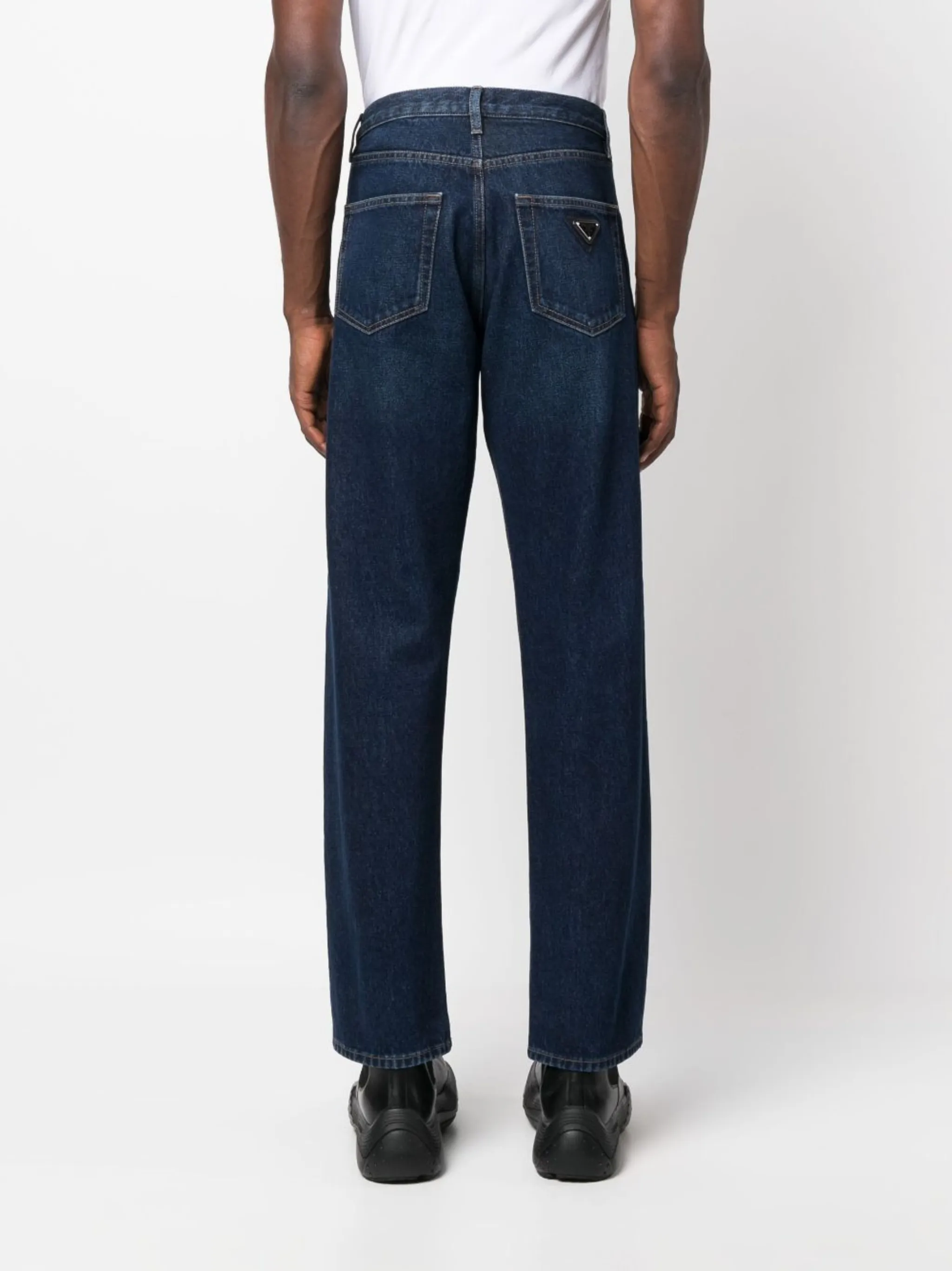 Prada logo-plaque straight-leg jeans | Eraldo.com KR