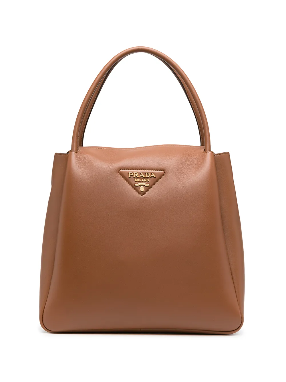 prada logo plaque tote