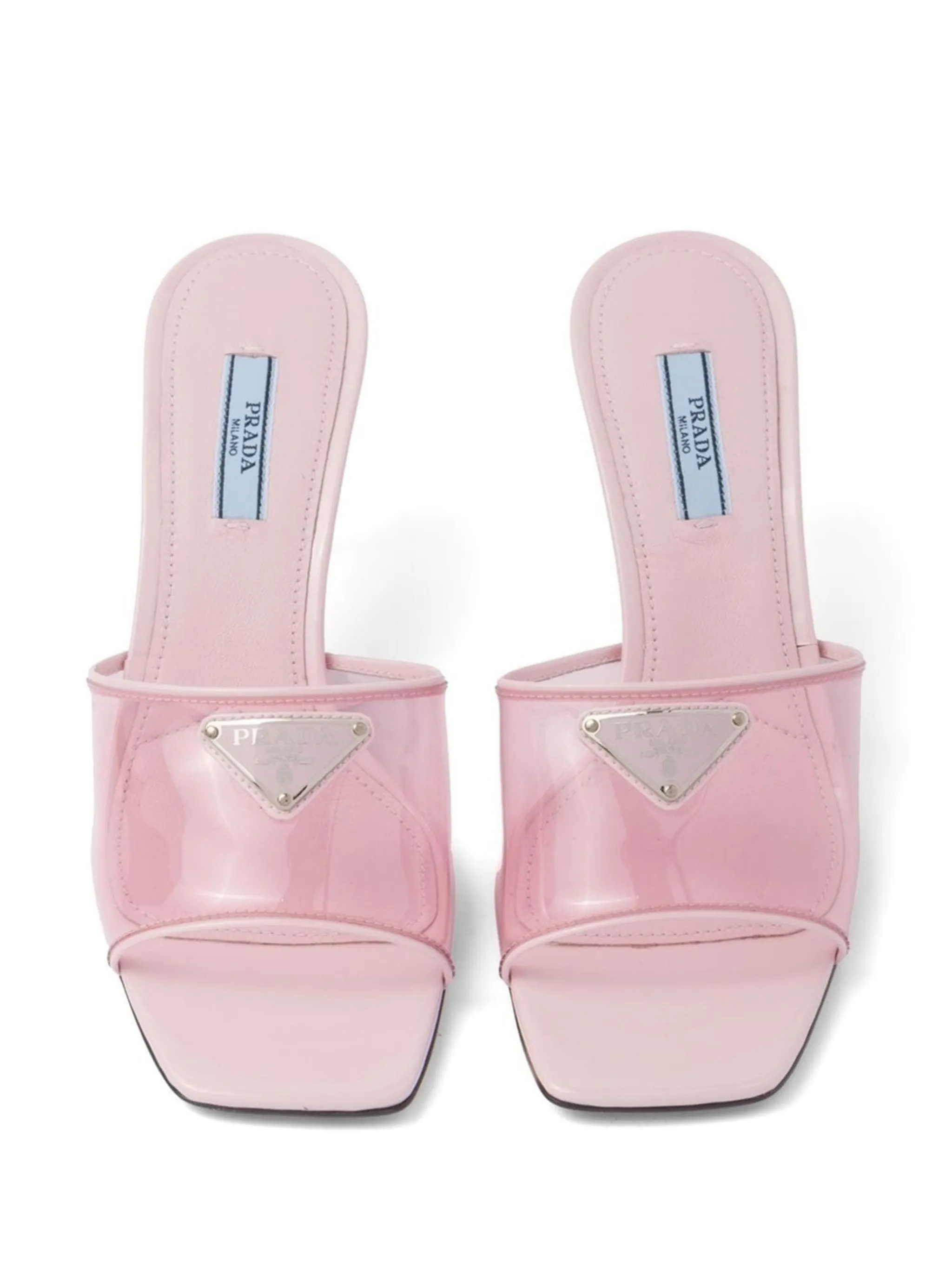 Prada logo plaque transparent sandals | Eraldo.com DE
