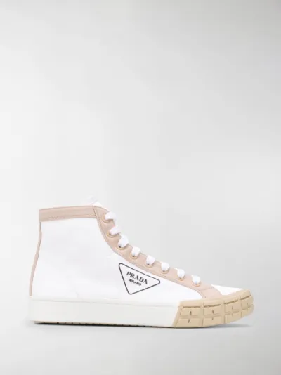 prada white high top sneakers