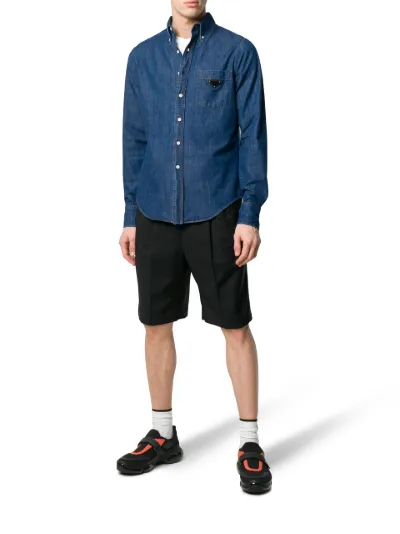 prada denim shirt