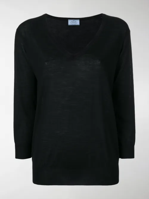 Prada - Maglione con scollo a V