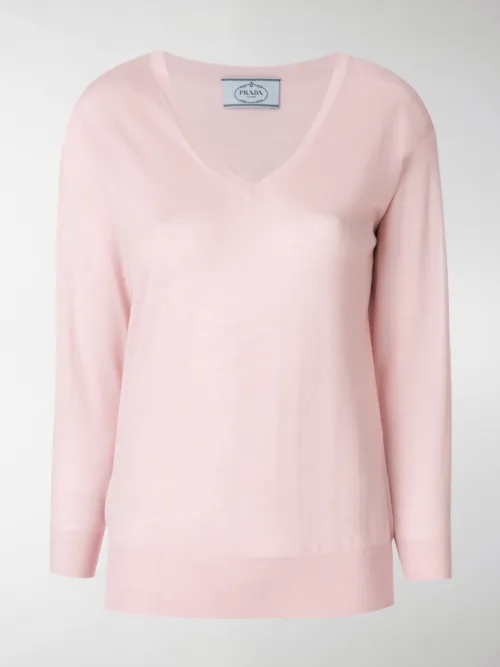 Prada - Maglione con scollo a V