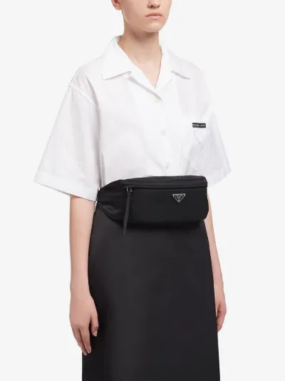 Prada Marsupio con applicazione nero | MODES