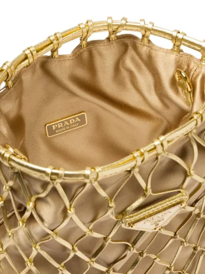prada fishnet bag