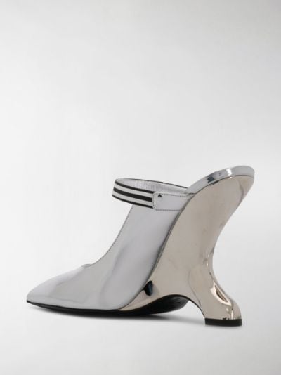 prada metallic mules