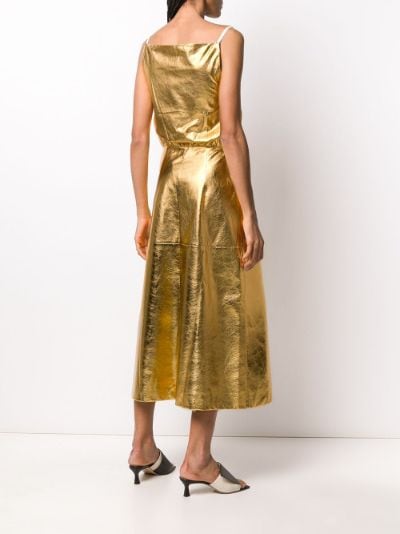 prada gold dress