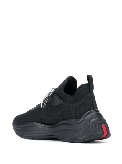 mid-top mesh-panel sneakers | Prada 