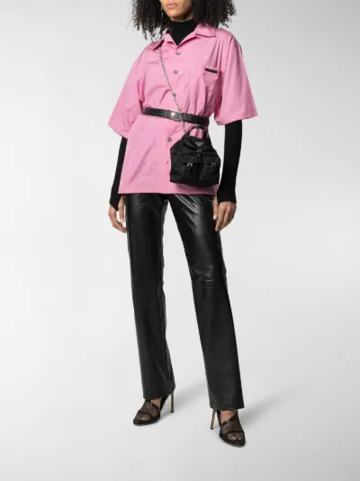 prada logo plaque backpack