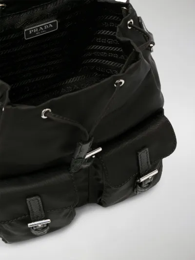 prada mini logo plaque backpack