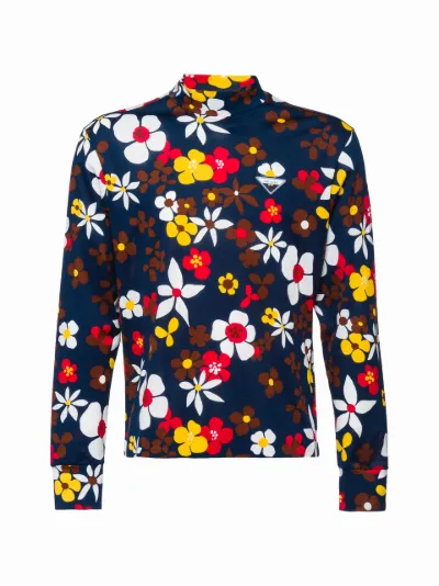 prada floral turtleneck